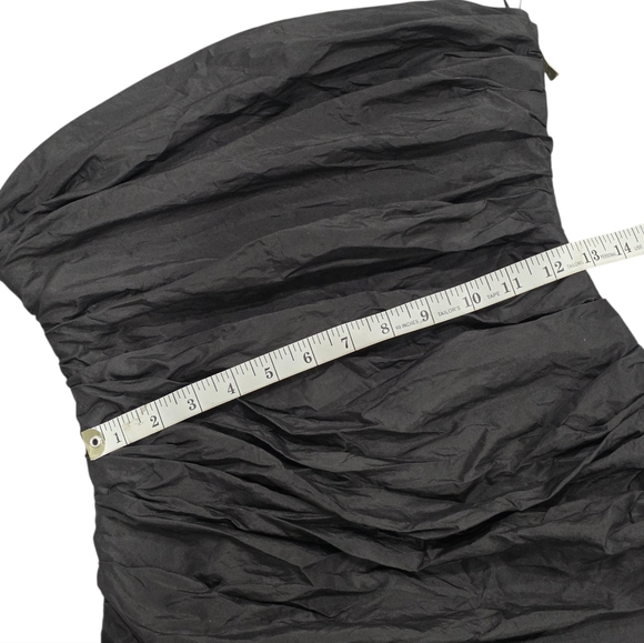 LOVESHACKFANCY NOBLE SILK MINI DRESS BLACK 0 - Picture 11 of 13